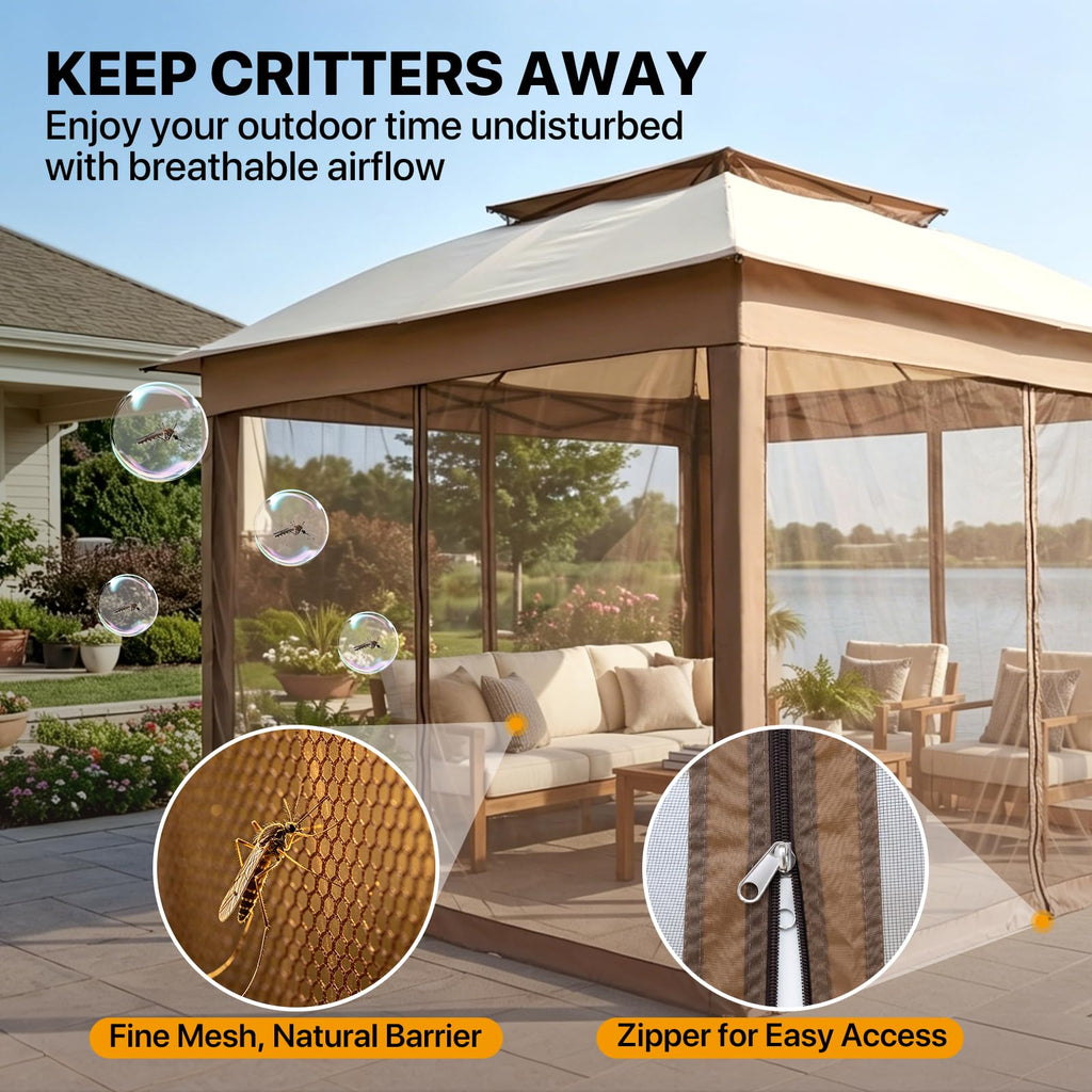 11x11 Pop Up Gazebo with Netting O48826
