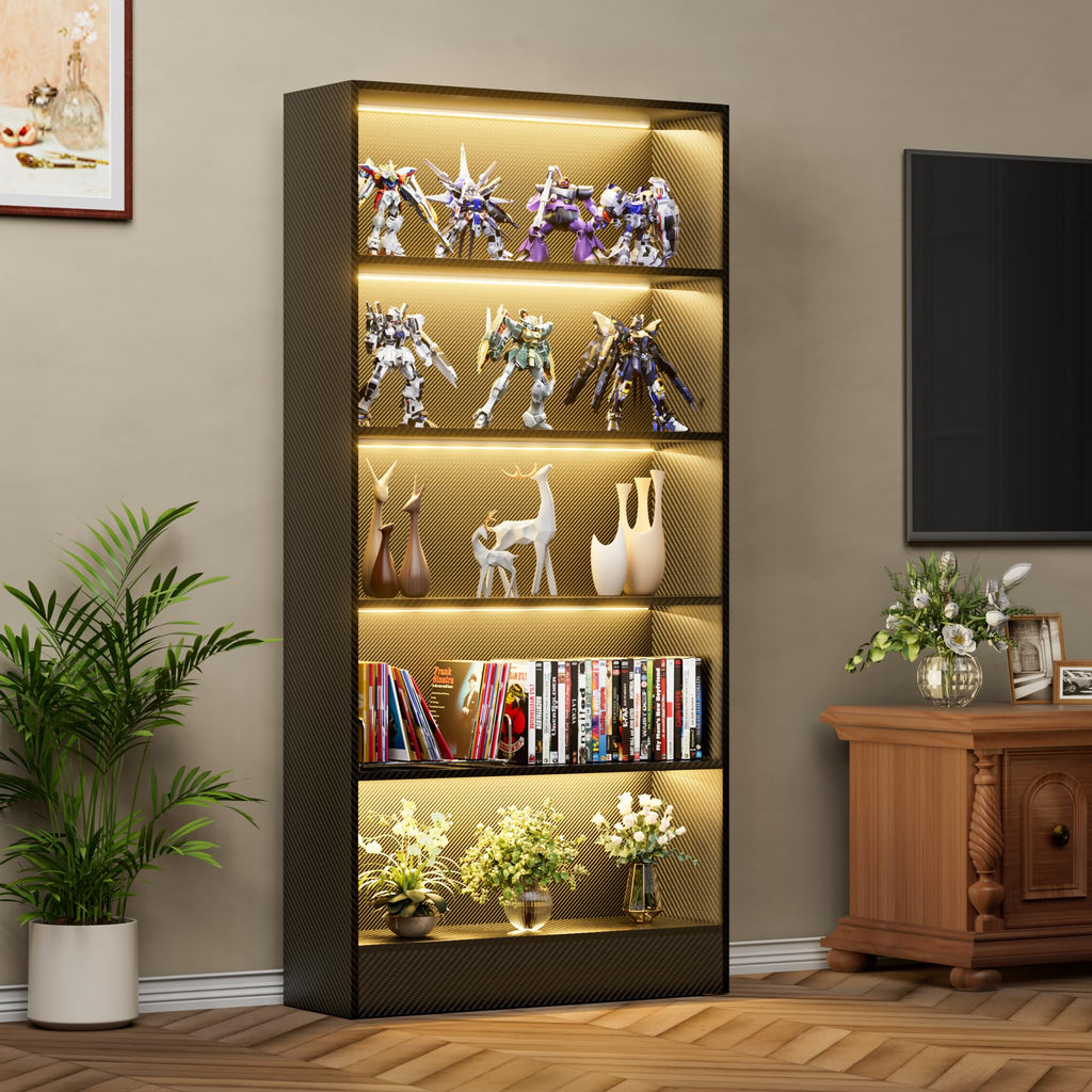 Black 5-Tier Wooden Bookshelf X972403