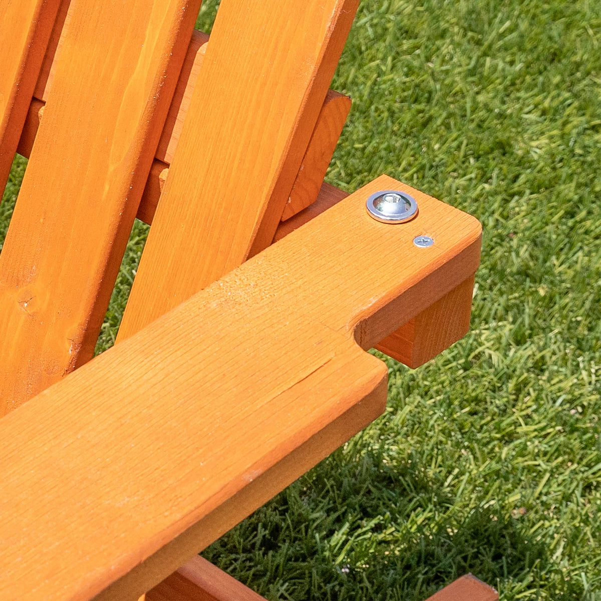Brown Wooden Adirondack Chair A673901