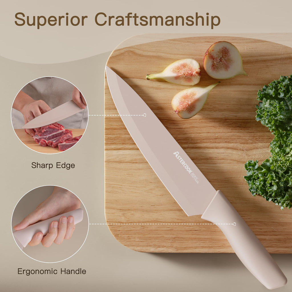 13 Piece Stainless Steel Kitchen Knife Set with Blade Guards C274896