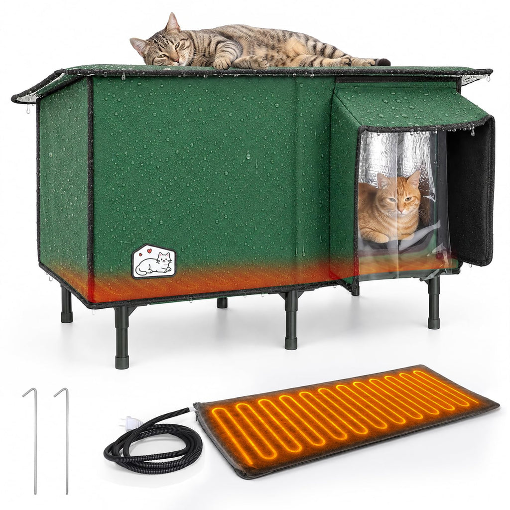 Heated Outdoor Cat House W7373
