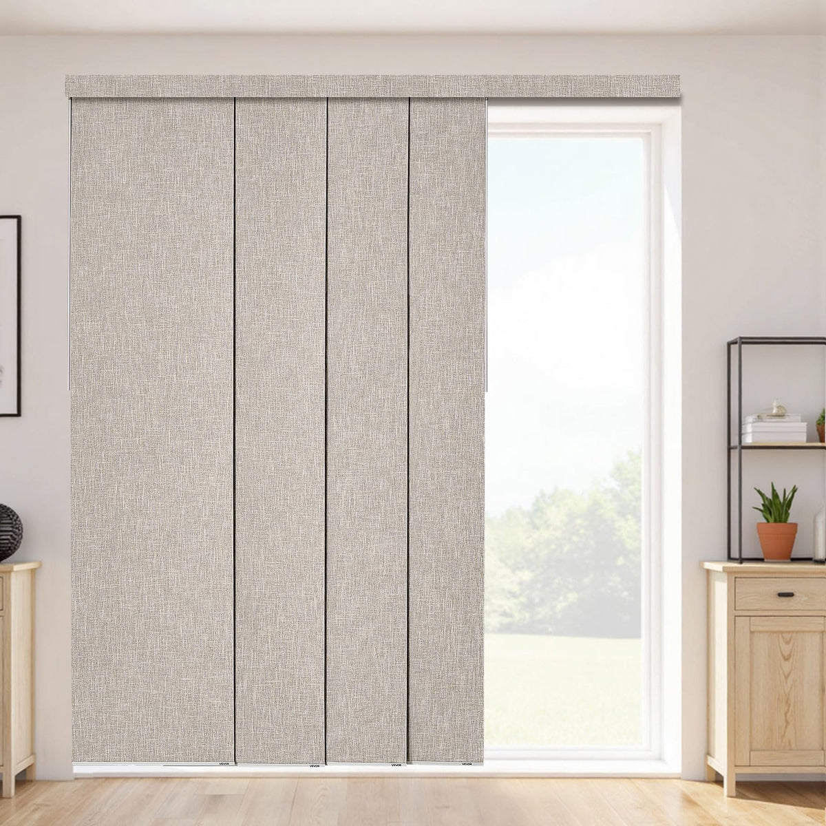 Brown Blackout Panel Track Blinds O44670