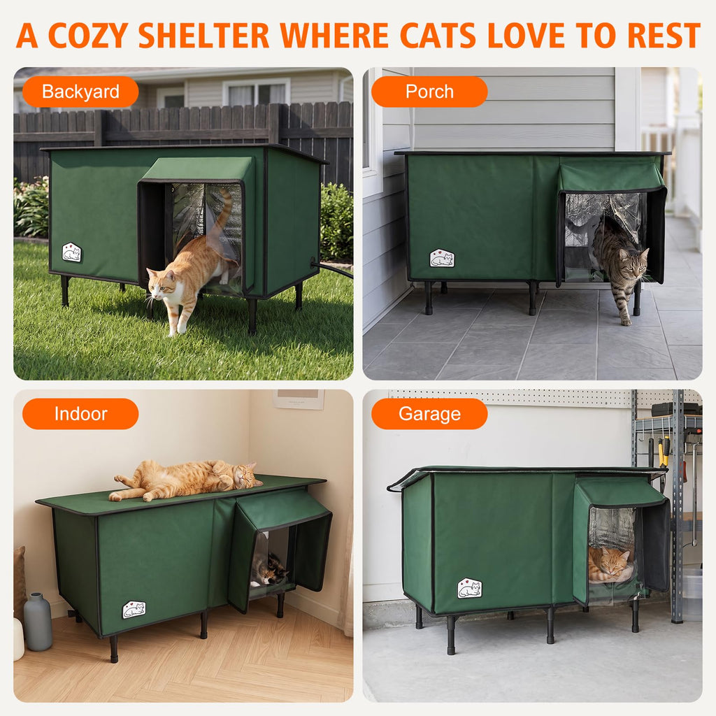 Heated Outdoor Cat House W7373