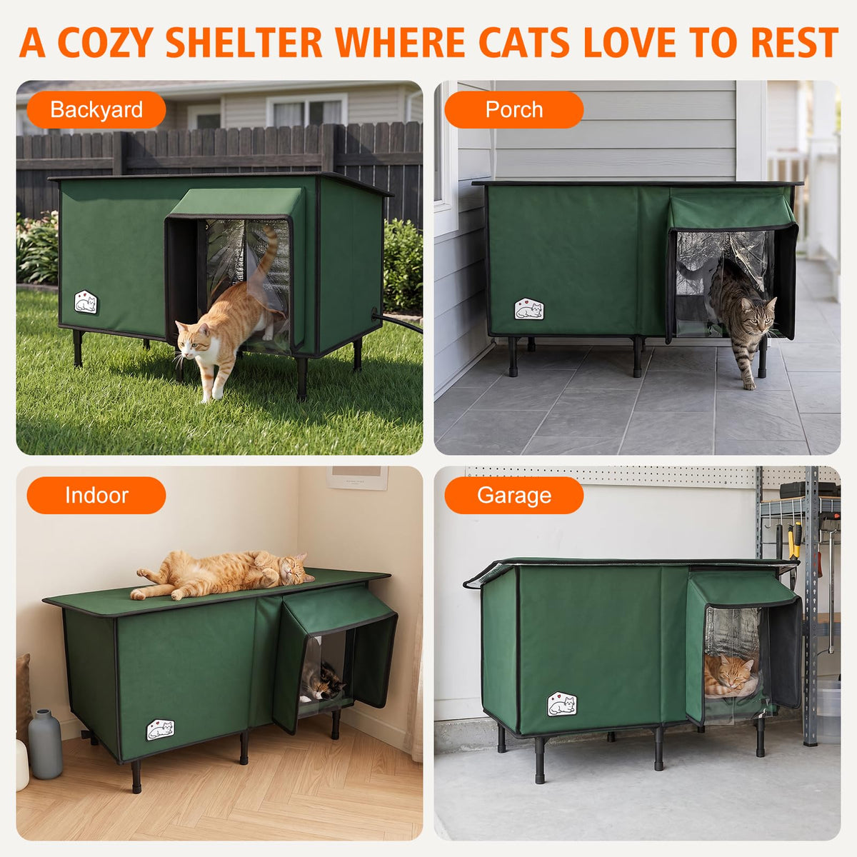 Heated Outdoor Cat House W7373