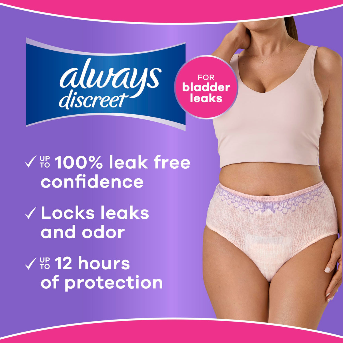 Small/Medium Incontinence Underwear, 84ct P2666