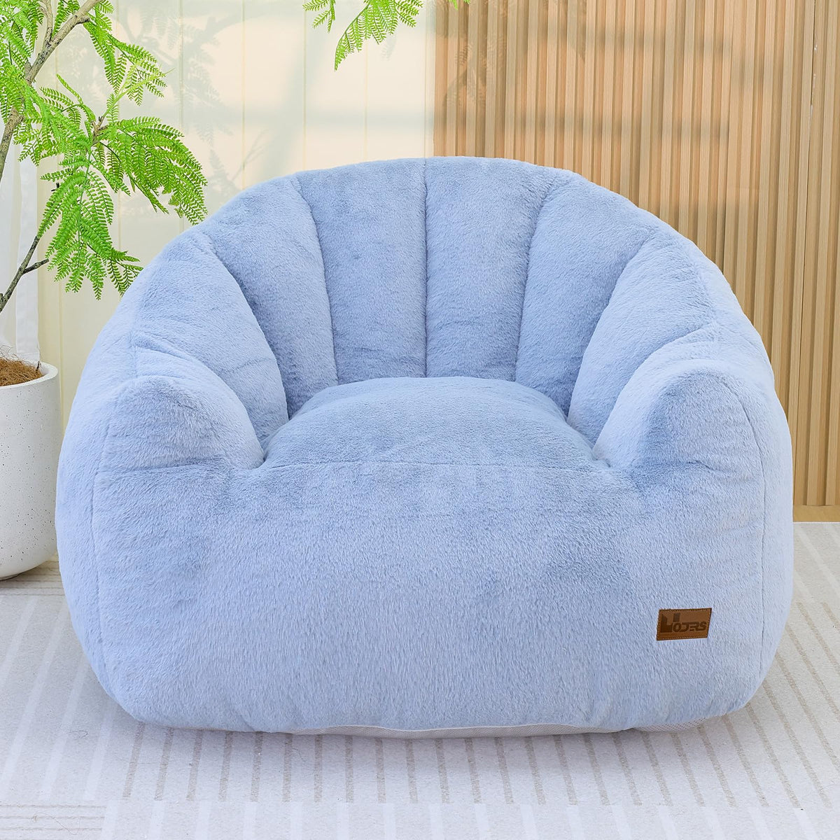 Light Blue Corduroy Bean Bag Chair W801
