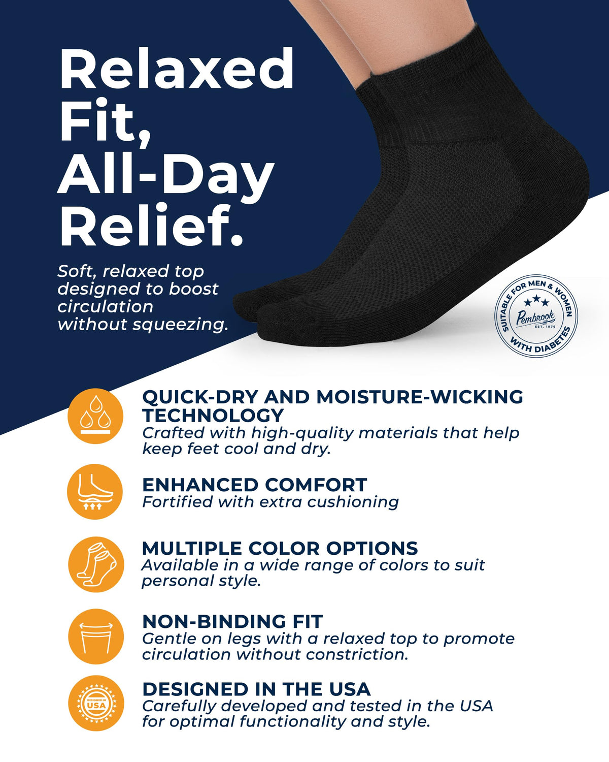 Non Binding Ankle Socks 6 Pairs R741