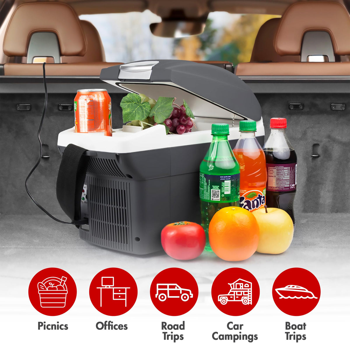 12V 6 Quart Portable Electric Cooler Warmer W717222