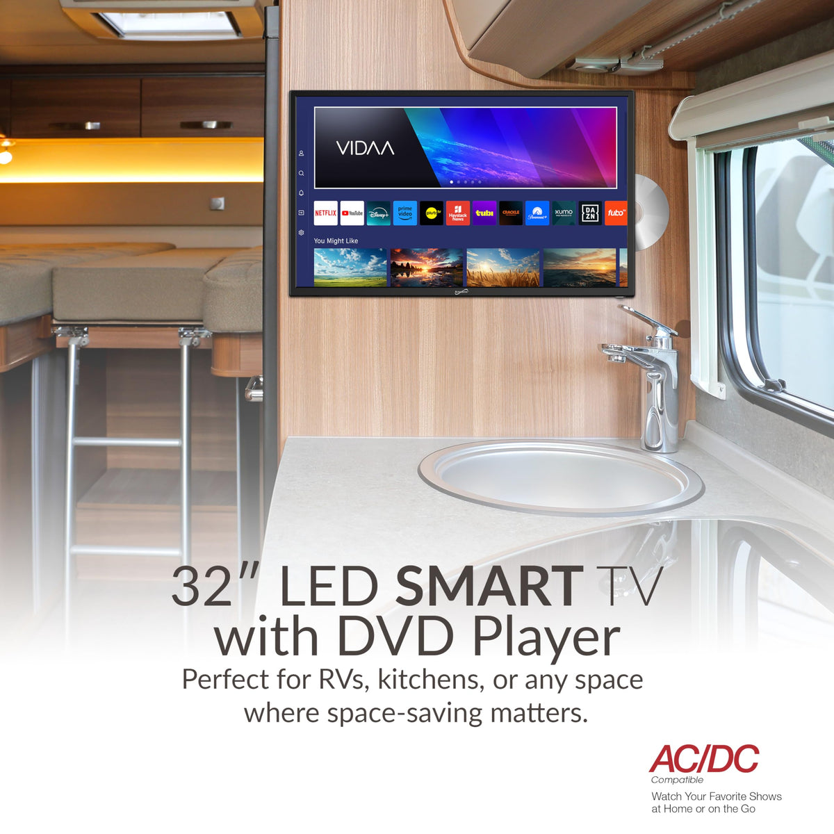 32-inch LED Smart HDTV with DVD Player B680