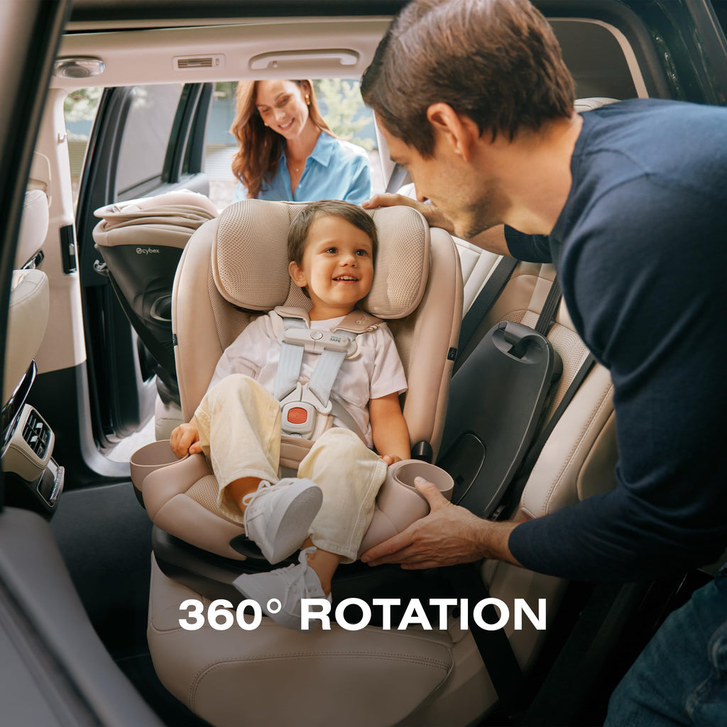Rotating All-in-One Convertible Car Seat, Almond Beige D43120