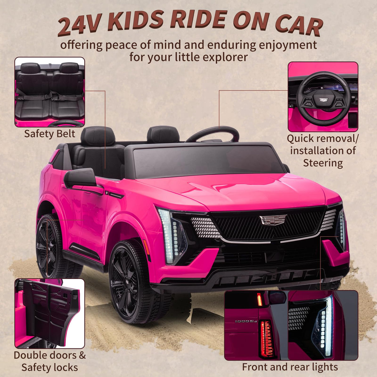 24V Battery Powered Electric Ride On Car 2 Seater K980