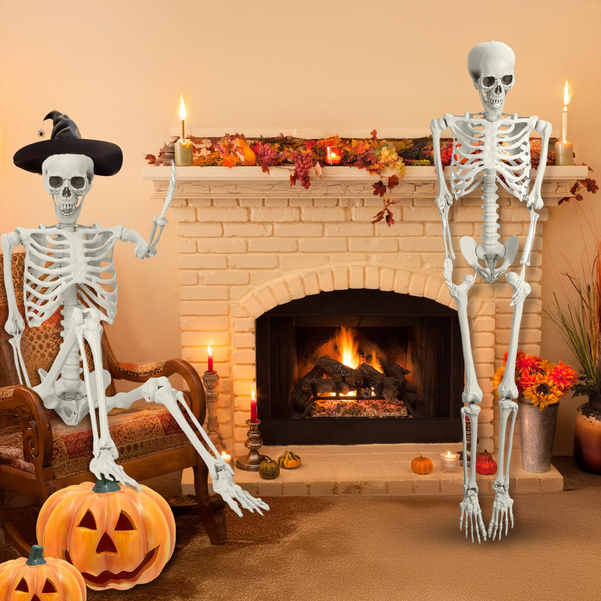 5.4FT Posable Life Size Skeleton Q36697