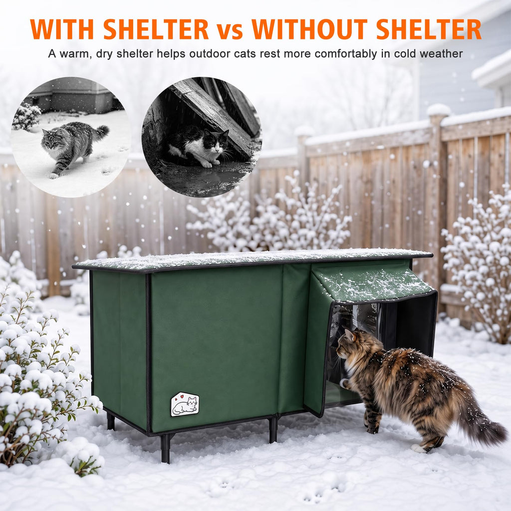 Heated Outdoor Cat House W7373