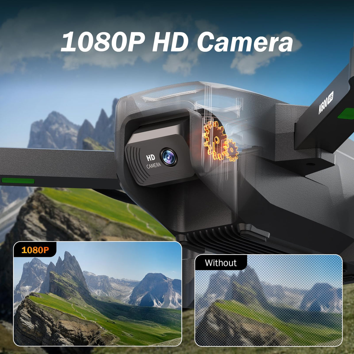 GPS Drone with EIS Camera, 4.5" HD LCD RC Screen, 32G SD Card, under 249g N876077