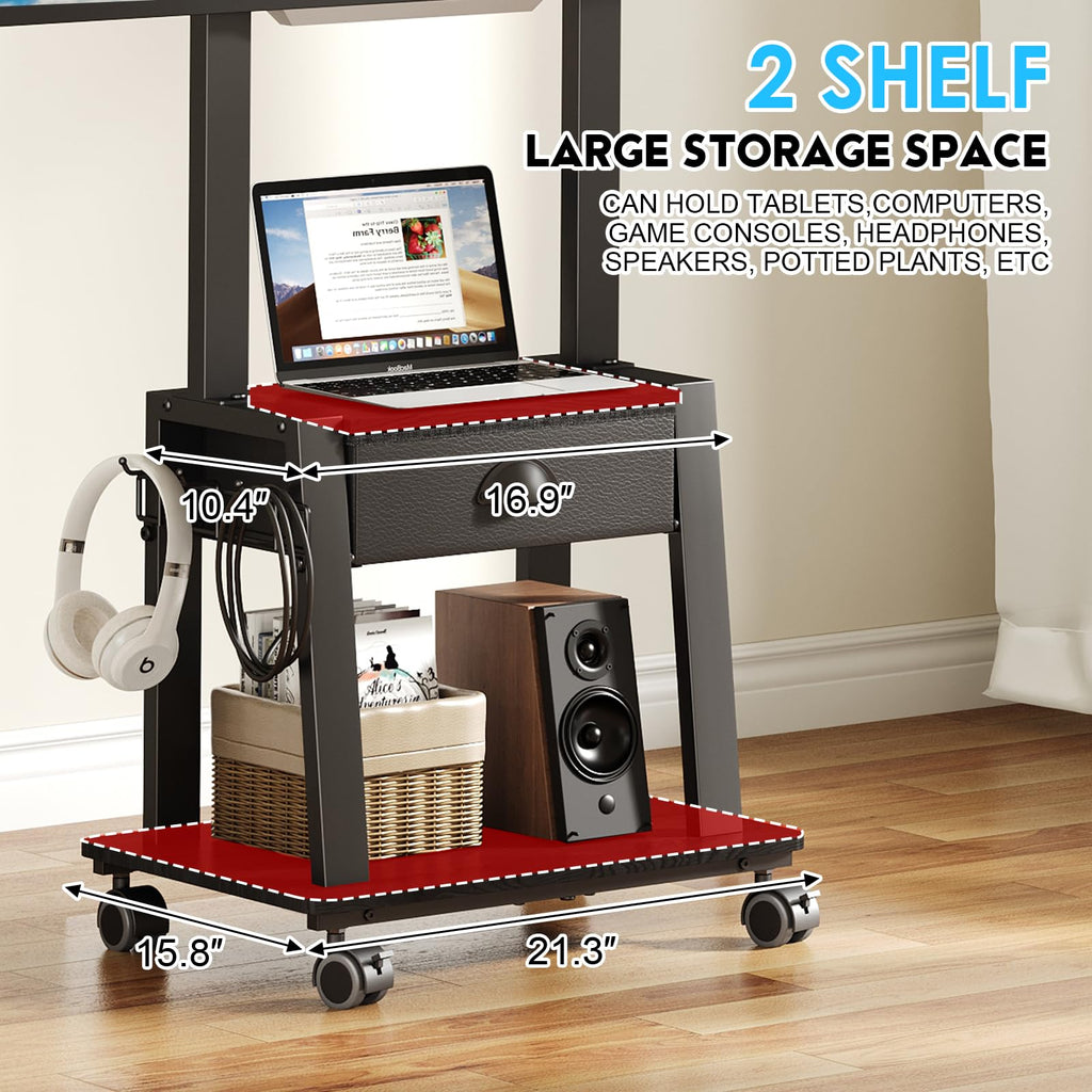 23-60 Inch Mobile TV Stand with Drawer G761
