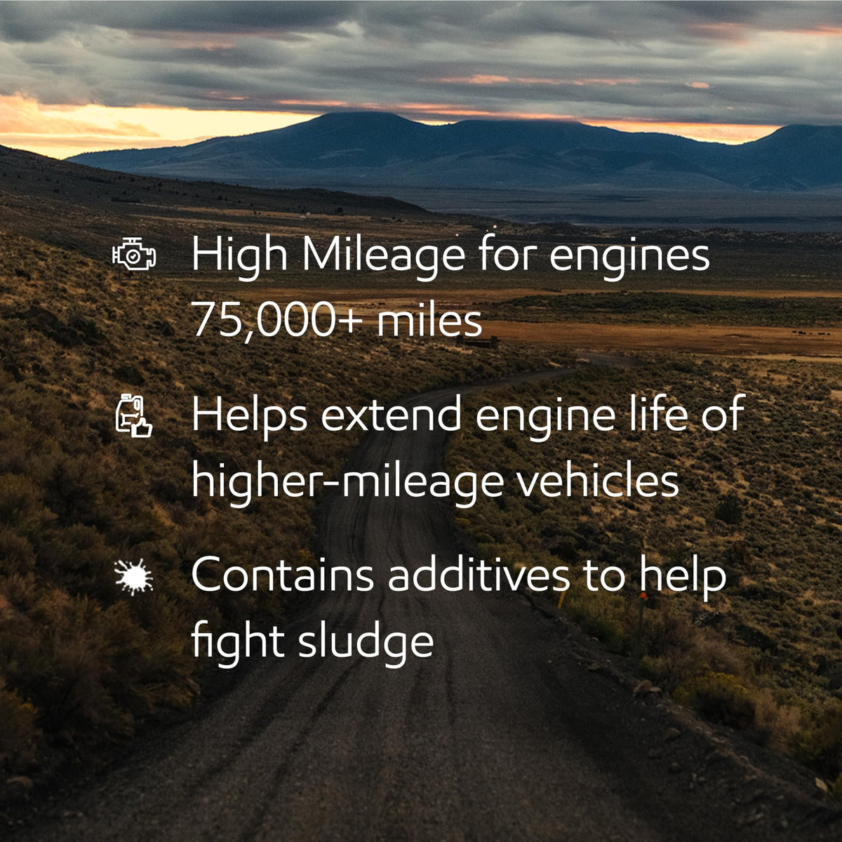 High Mileage Full Synthetic 10W-40 Motor Oil 5 Quart V2964