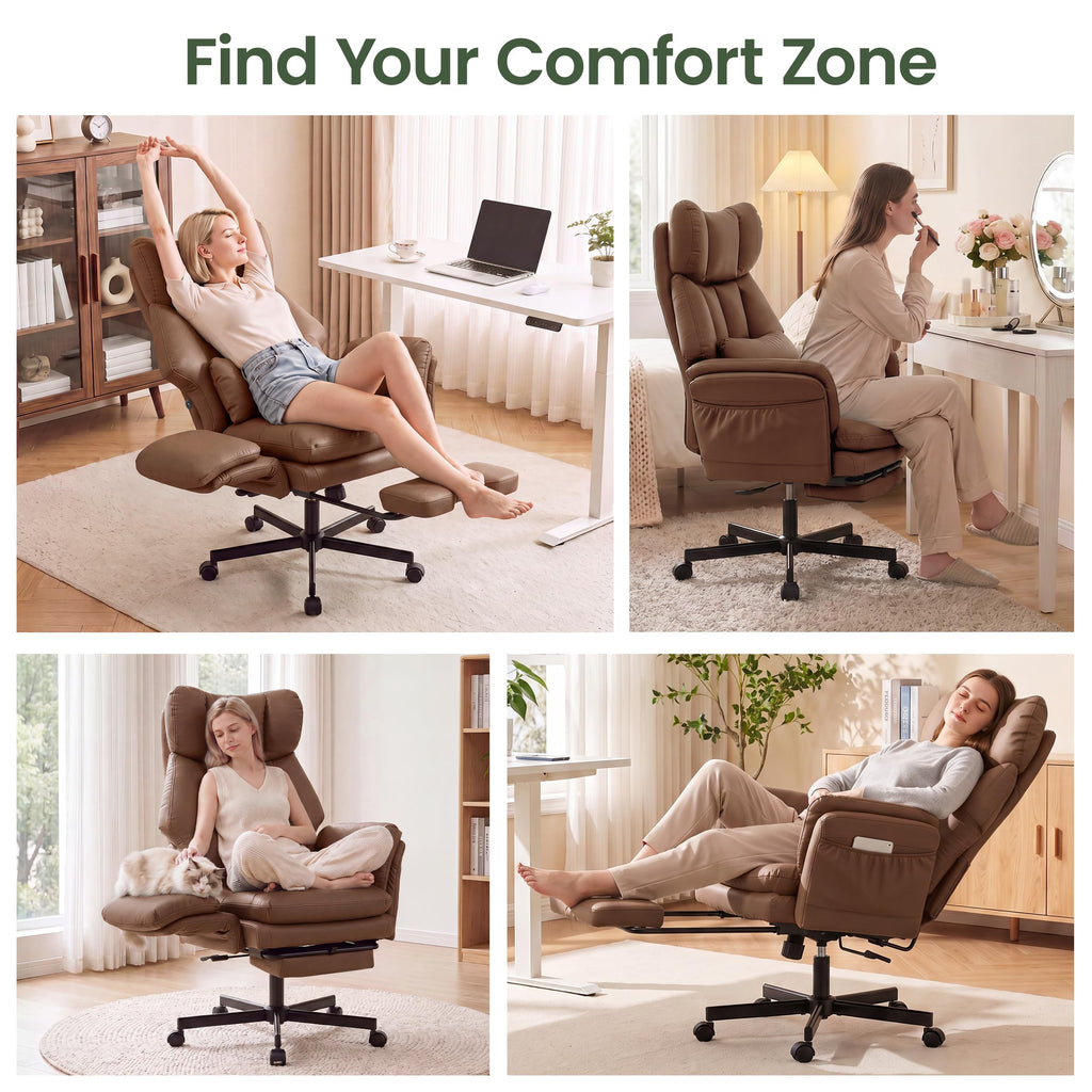 3D Kneading Massage Office Chair with Footrest U5546