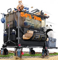 700L Double Tabletop Wagon with Big Wheel I126