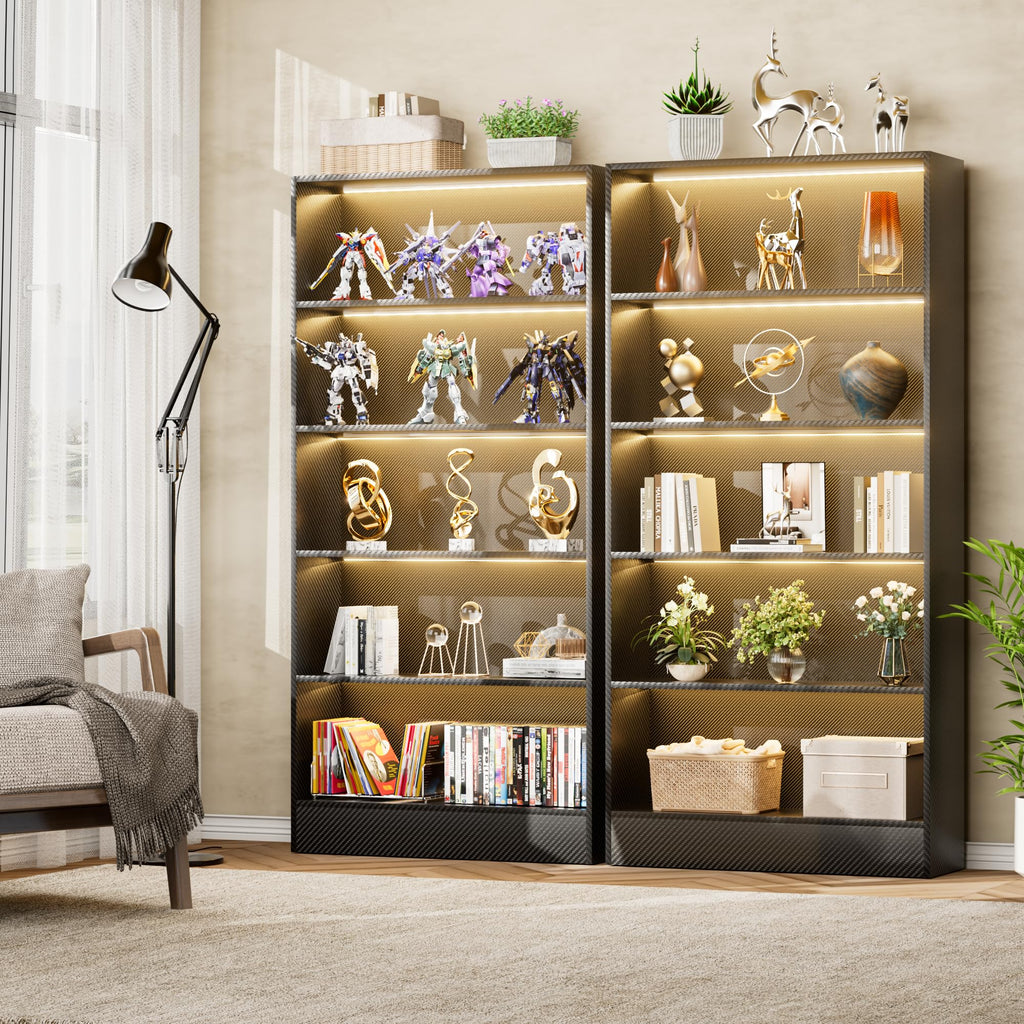 Black 5-Tier Wooden Bookshelf X972403