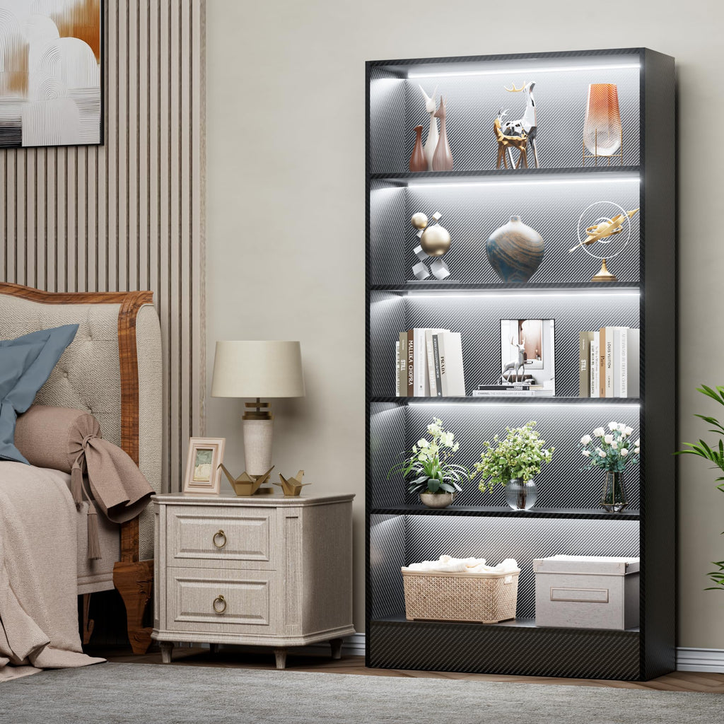 Black 5-Tier Wooden Bookshelf X972403