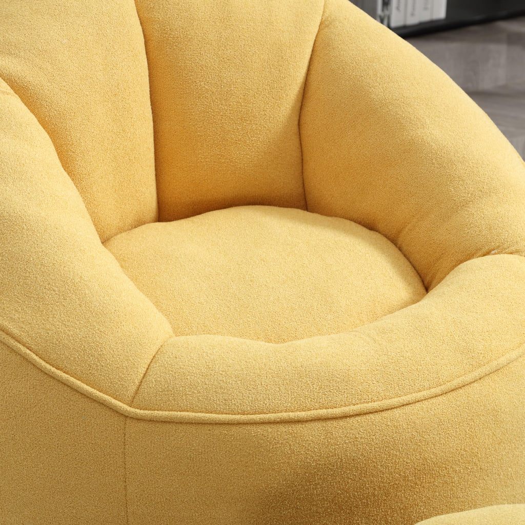 Upholstered Bean Bag Sofa Chair with Ottoman Z983