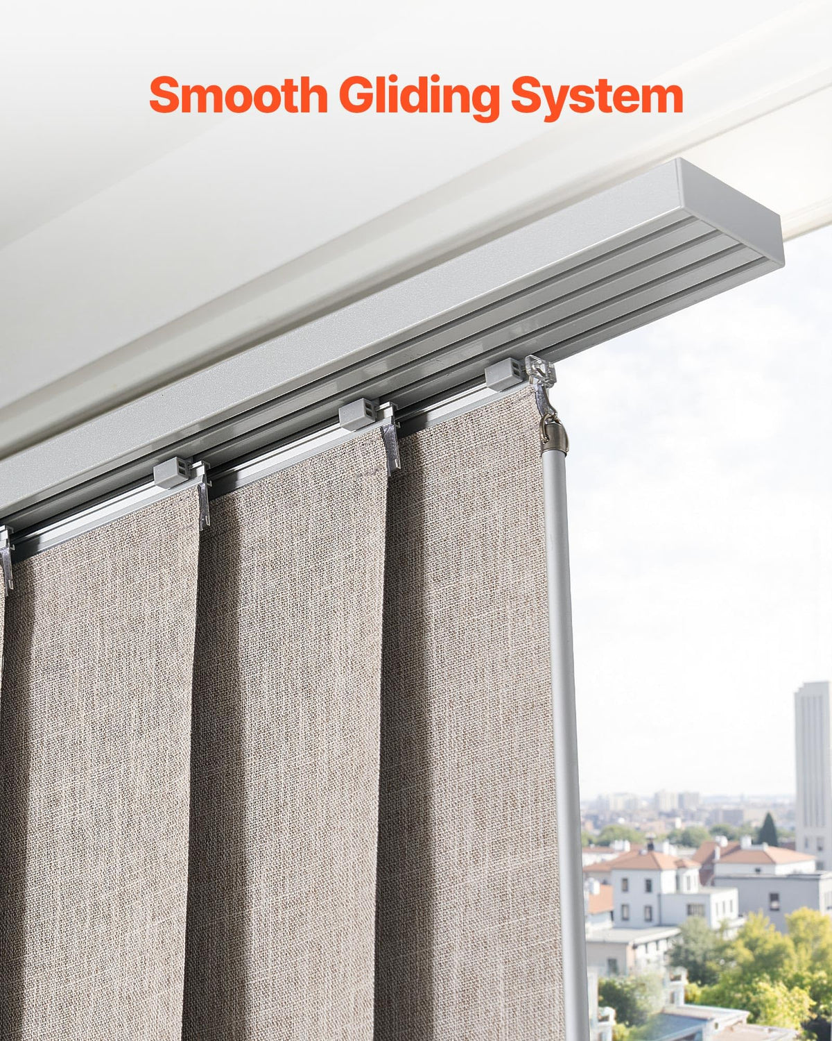 Brown Blackout Panel Track Blinds O44670