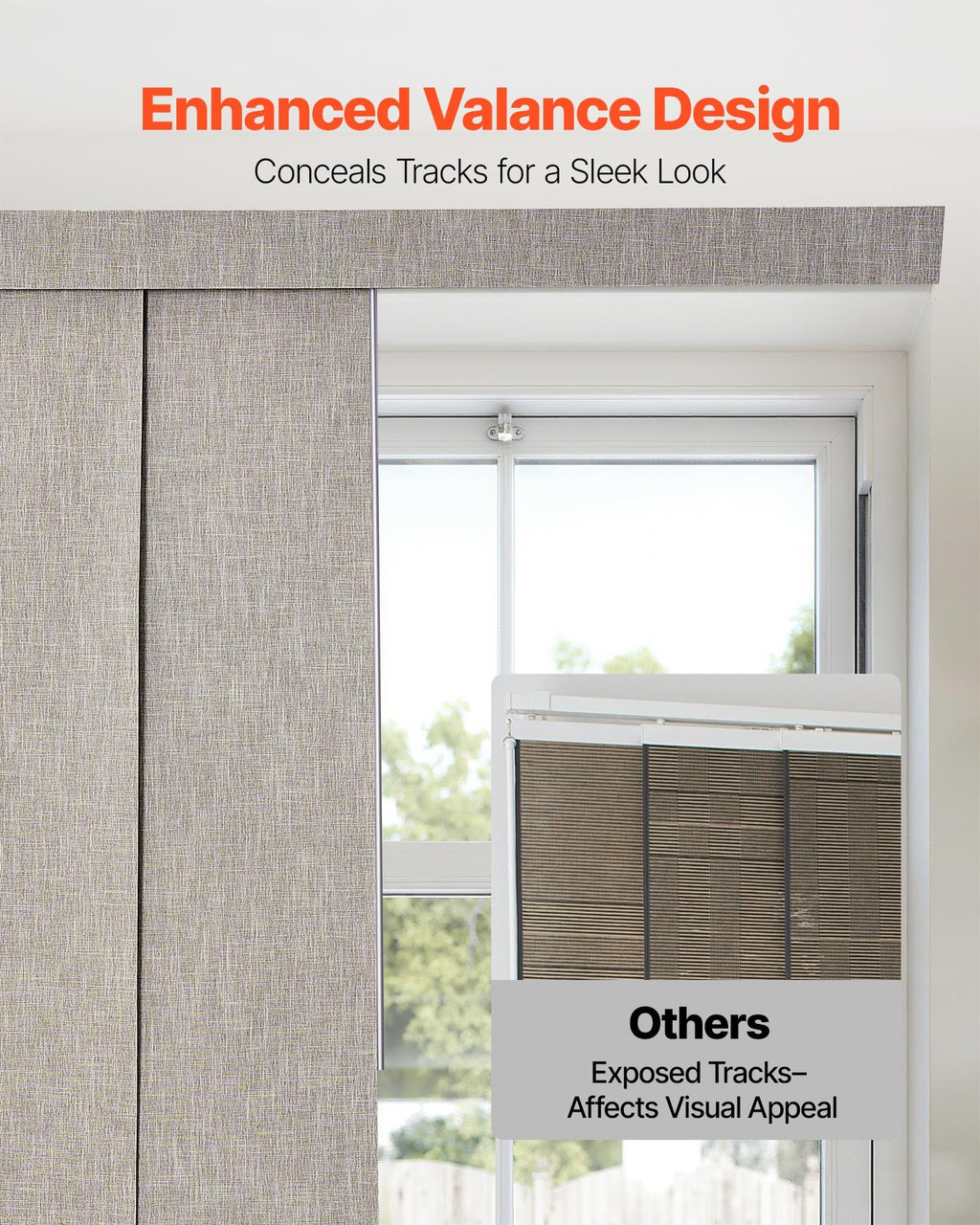 Brown Blackout Panel Track Blinds O44670