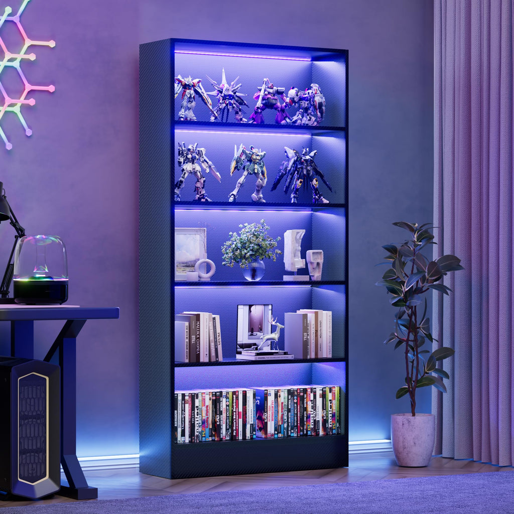 Black 5-Tier Wooden Bookshelf X972403